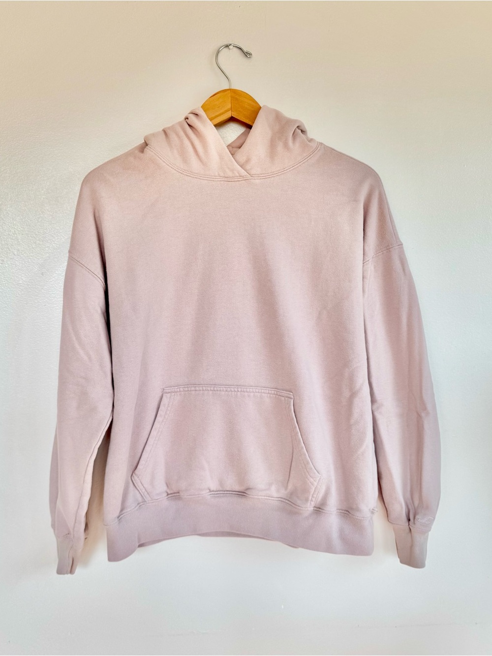Hollister Co.  Cotton Blend Light pink Oversized Boyfriend Fit Hoodie - small